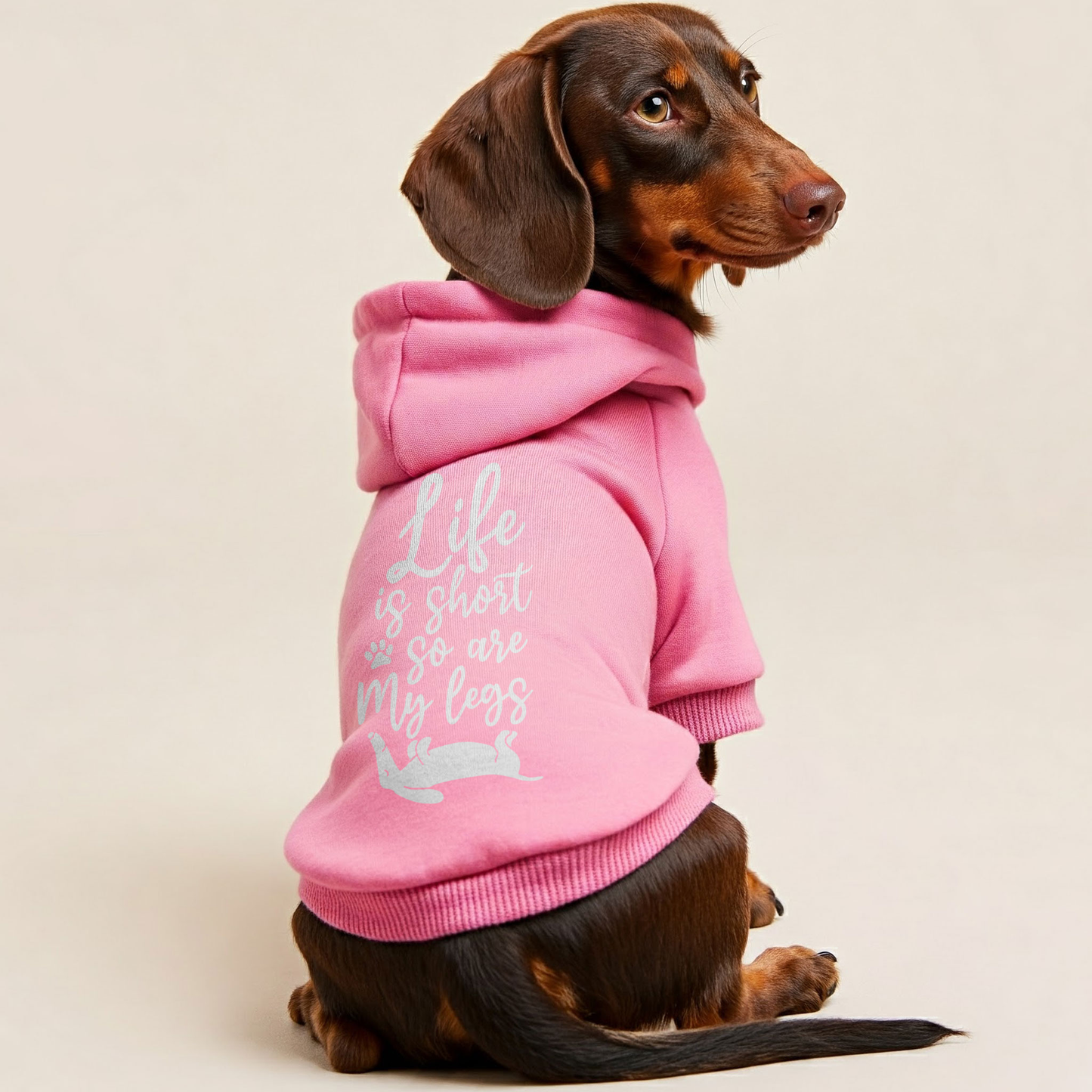 Life Is Short, So Are My Legs - Personalized Dachshund Hoodies with Funny Quotes – Stylish, Cozy, and Premium 100% Cotton
