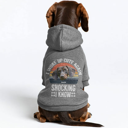 I Woke Up – Personalized Dachshund Hoodies with Your Doxie’s Name & Photo – Stylish, Cozy & Made from Premium 100% Cotton