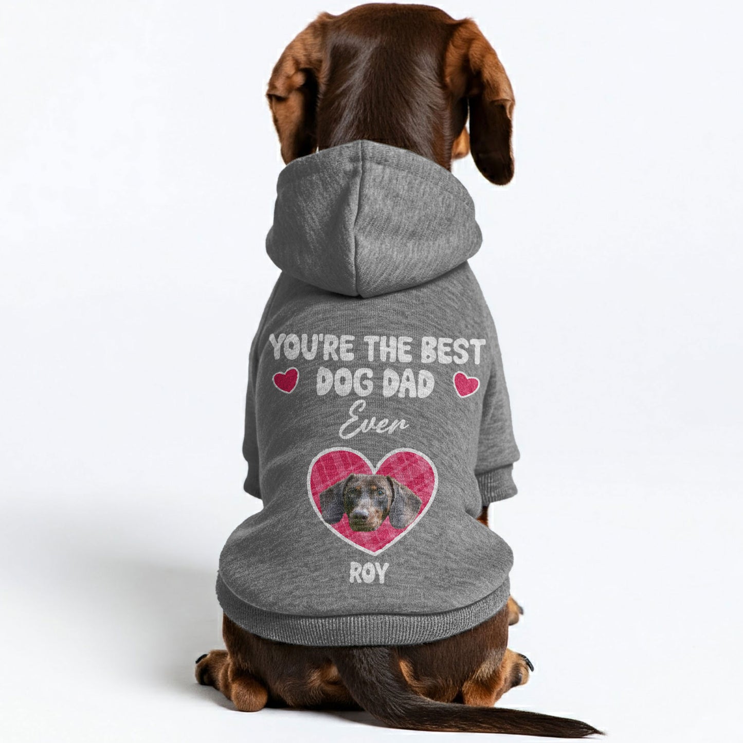 BEST DOG MOM – Personalized Dachshund Hoodies with Your Doxie’s Name & Photo – Stylish, Cozy & Made from Premium 100% Cotton