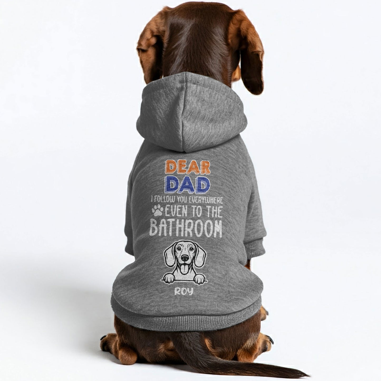 Dear MOM - Personalized Dachshund Hoodies with Your Doxie’s Name & Choice of Mom, Mum, or Dad – Stylish, Cozy, and Premium 100% Cotton
