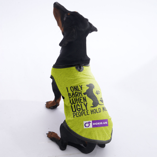 I ONLY BARK WHEN UGLY PEOPLE HOLD ME  -  Shirt for Dachshunds