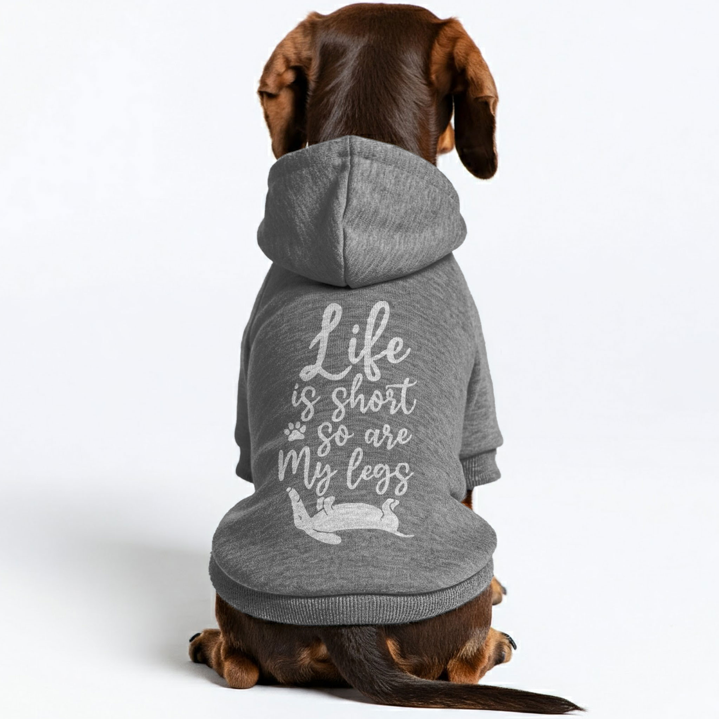 Life Is Short, So Are My Legs - Personalized Dachshund Hoodies with Funny Quotes – Stylish, Cozy, and Premium 100% Cotton