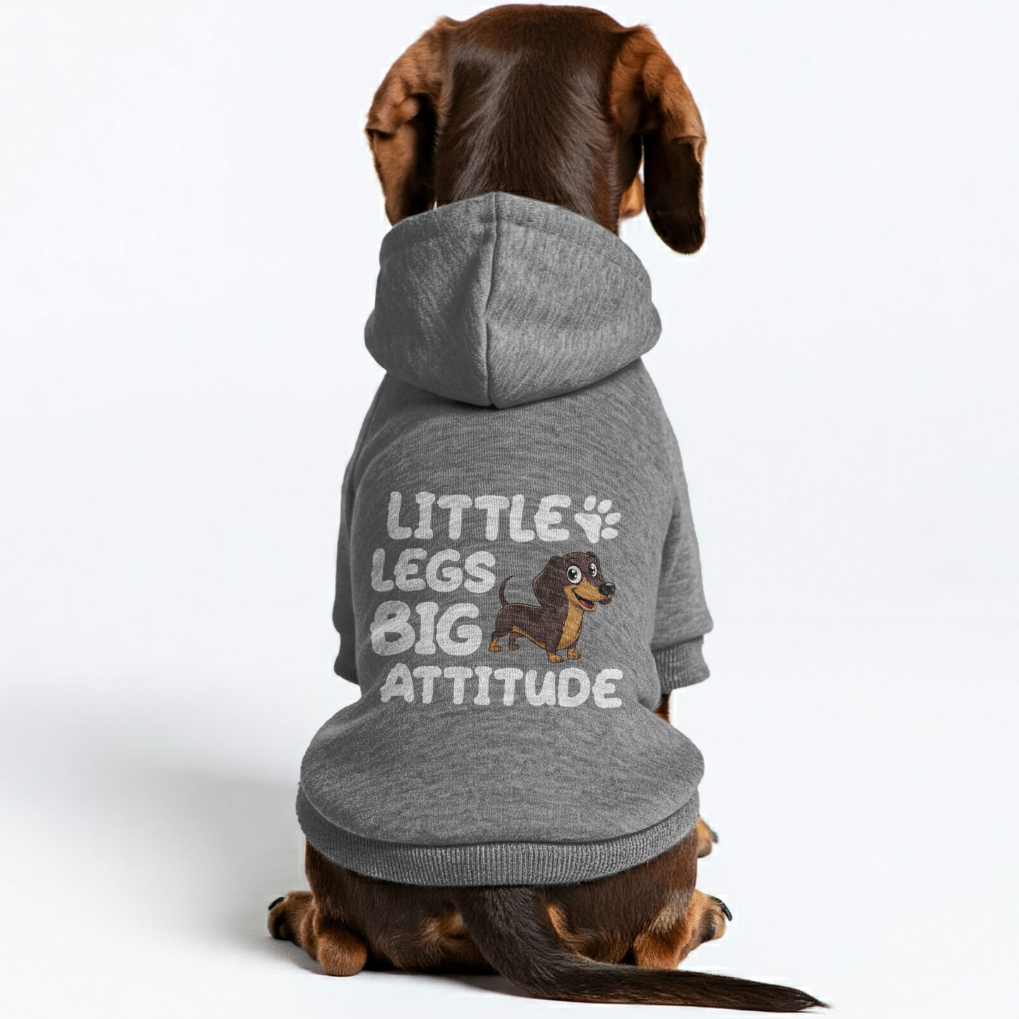 Little Legs, BIG ATTITUDE - Personalized Dachshund Hoodies with Funny Quotes – Stylish, Cozy, and Premium 100% Cotton