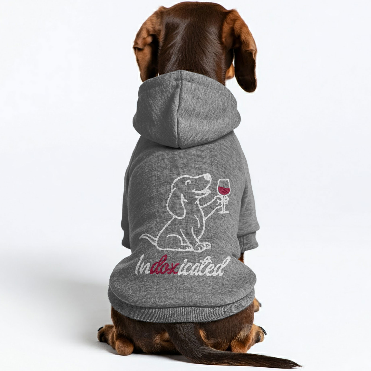 Indoxicated - Personalized Dachshund Hoodies with Funny Quotes – Stylish, Cozy, and Premium 100% Cotton