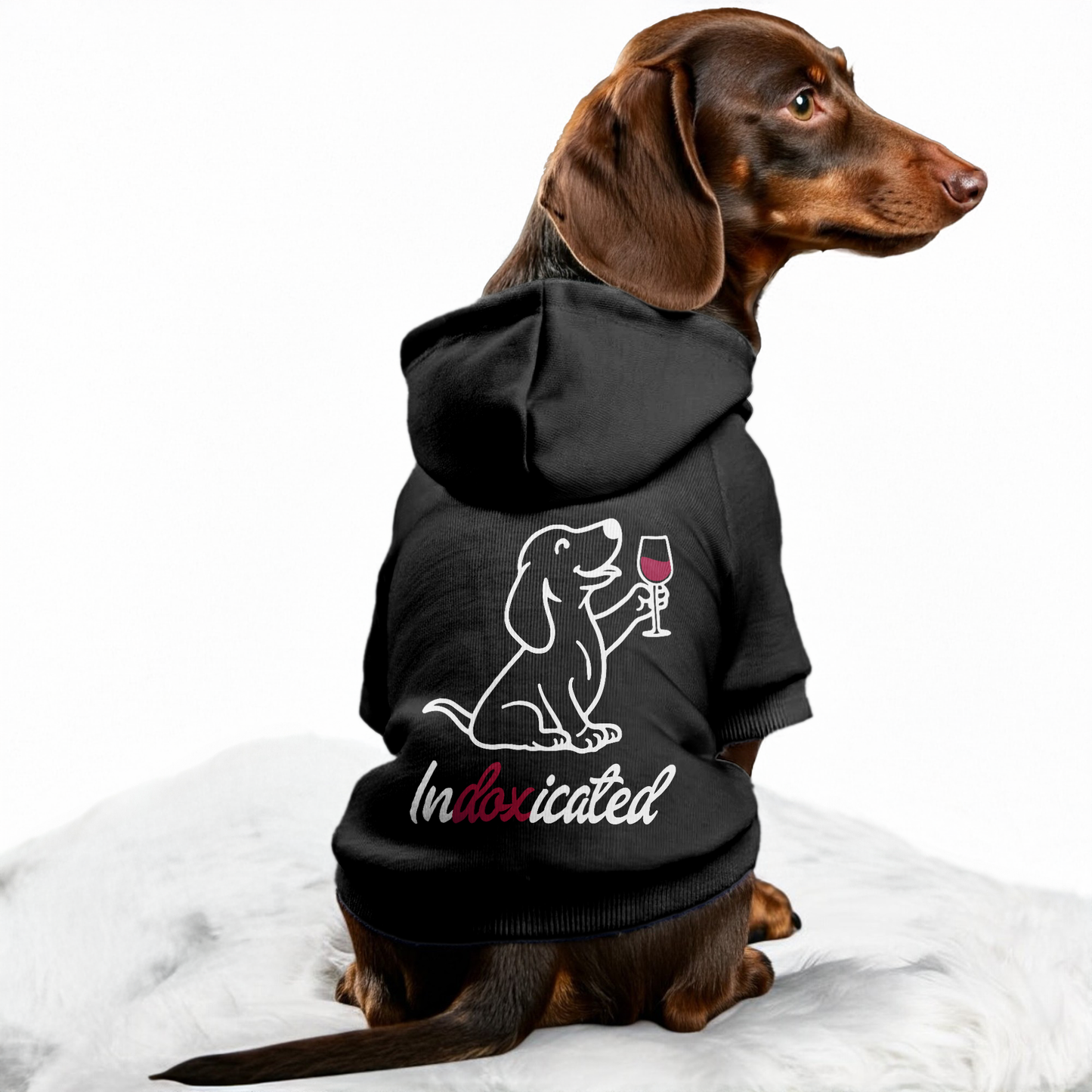 Indoxicated - Personalized Dachshund Hoodies with Funny Quotes – Stylish, Cozy, and Premium 100% Cotton