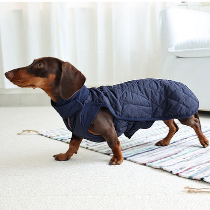 Quilted water-resistant winter coat for dachshunds, view 6