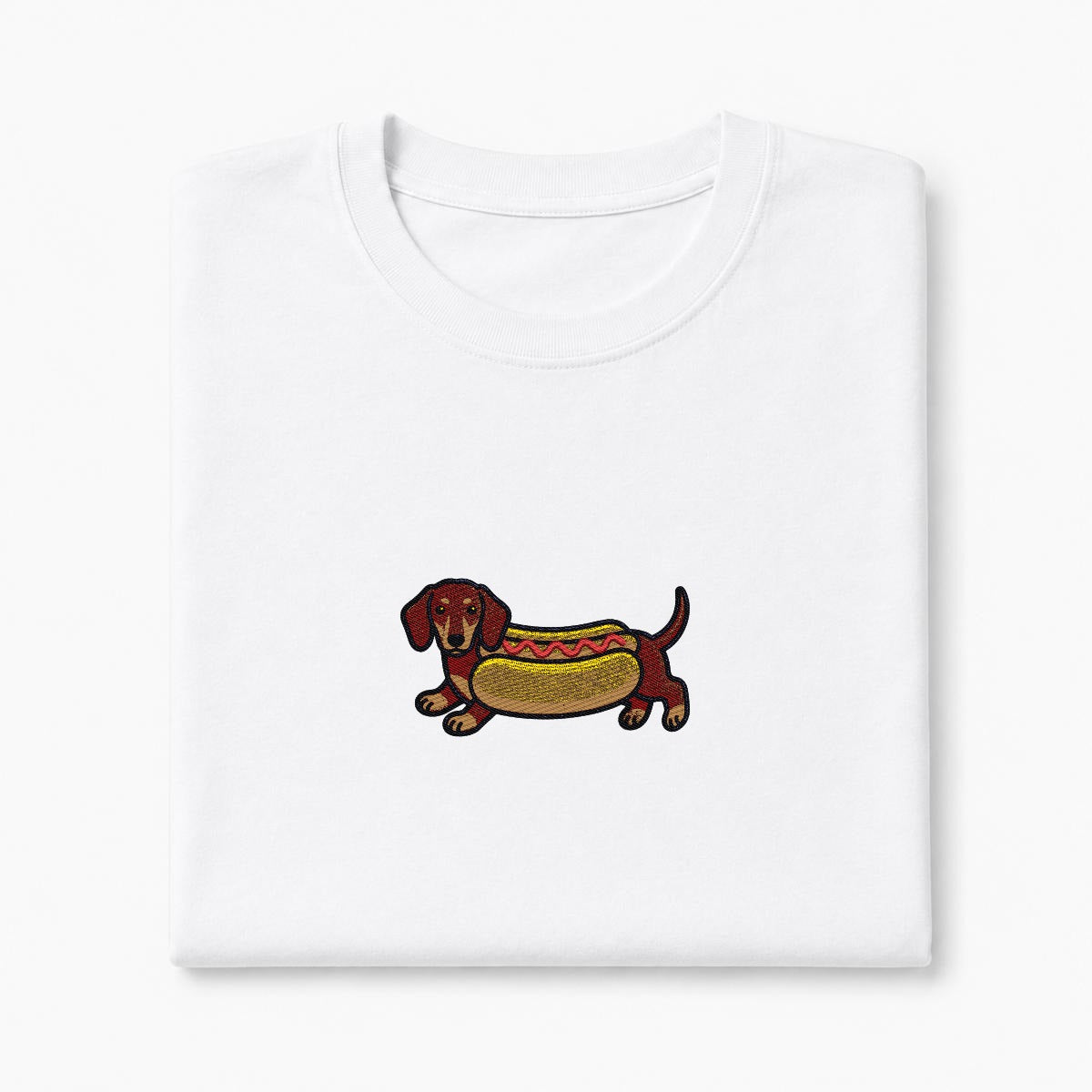 LEO - Embroidered Doxie T-Shirt | Heavyweight Crew Neck