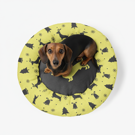 Peter - Cloud-Comfort Large Dachshund Bed | Anti-Anxiety Donut Bed for Dachshunds