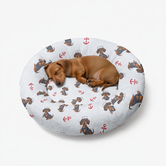 Pepper - Cloud-Comfort Dachshund Bed | Anti-Anxiety Donut Bed for Dachshunds
