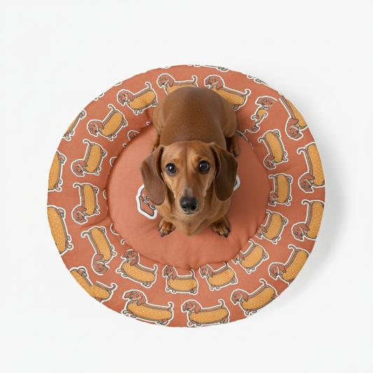 Molly - Cloud-Comfort Large Dachshund Bed | Anti-Anxiety Donut Bed for Dachshunds