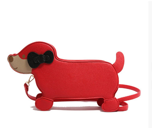 Dachshund Leather Handbag – Cross-Border Cartoon Shoulder Bag for Travel