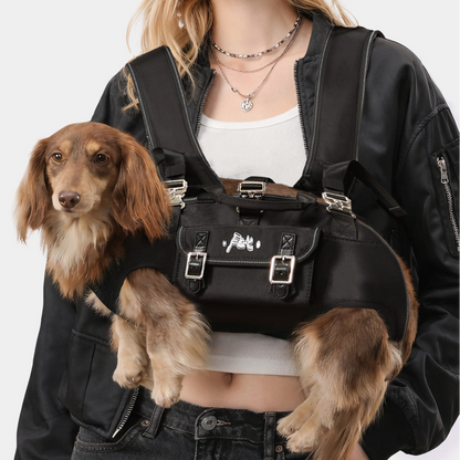 DachCarry Dachshund Side Carry Backpack – Lightweight Portable and Secure Doxie Carrier Bag