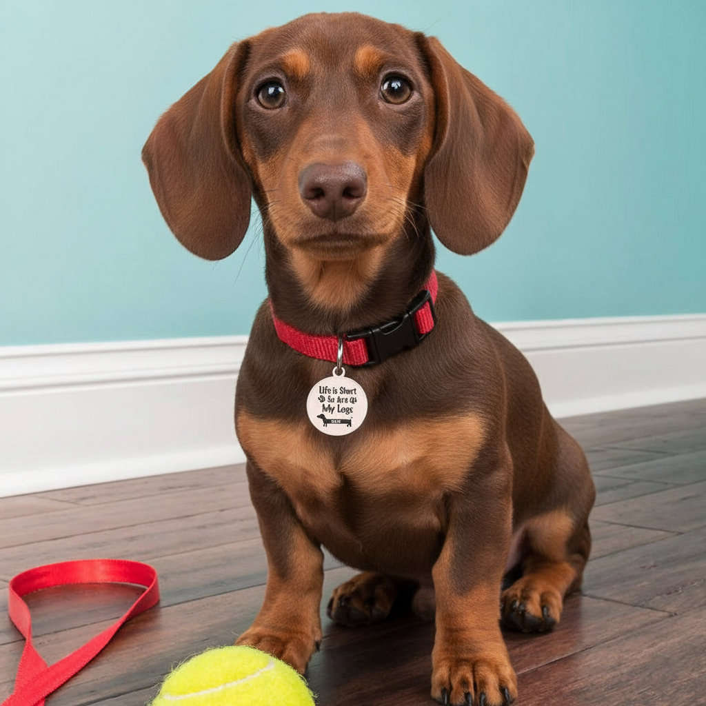 Melon - Custom Dachshund Tag | Double-Sided ID