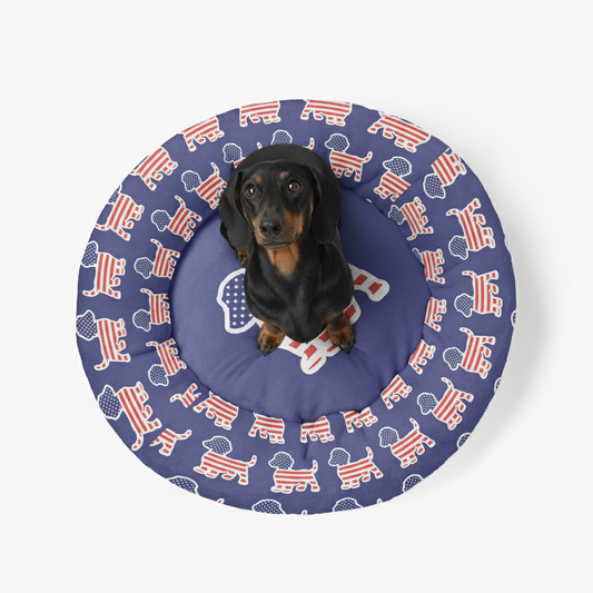 Sage - Cloud-Comfort Large Dachshund Bed | Anti-Anxiety Donut Bed for Dachshunds