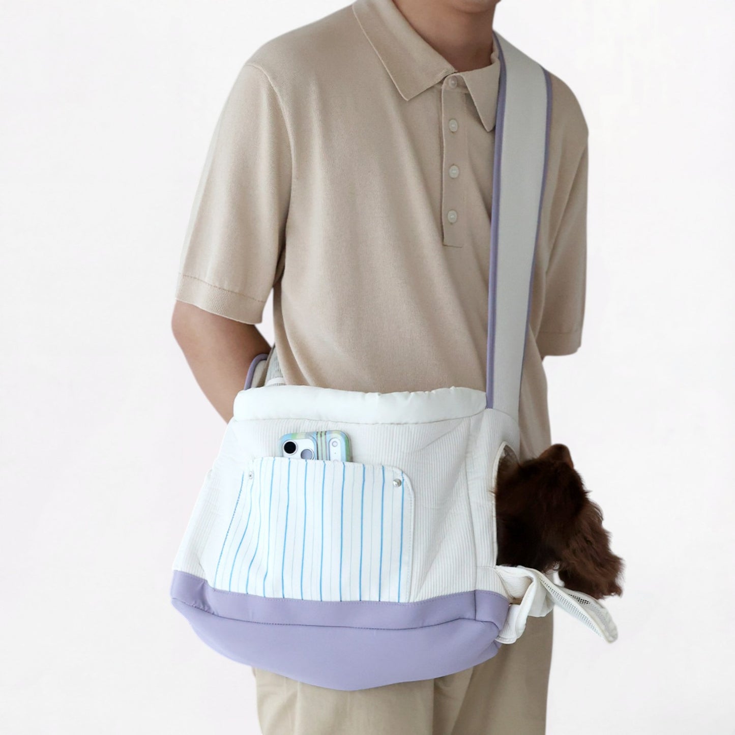 DachiGo Dachshund Outing Carrier – Korean Style Crossbody Bag for Small Dogs