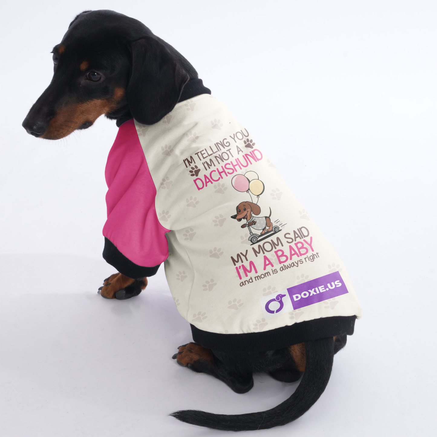 I’m telling you I’m not a dachshund; my mom said I’m a baby, and mom is always right - Jacket for Dachshunds