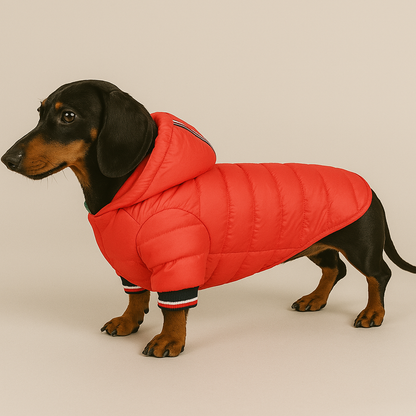 DachChic Fashion Chaqueta acolchada con diseño de perro salchicha