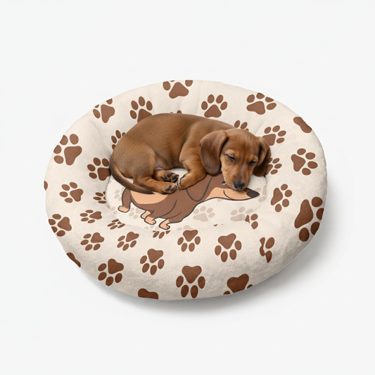 Fiona - Cloud-Comfort Dachshund Bed | Anti-Anxiety Donut Bed for Dachshunds