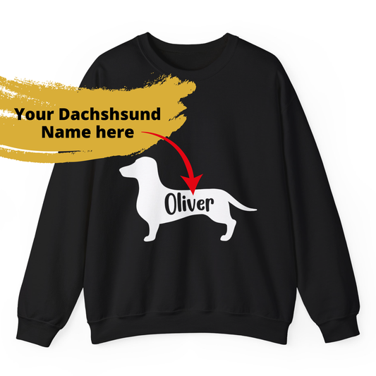 Sudadera personalizada con nombre de perro salchicha - Sudadera unisex 