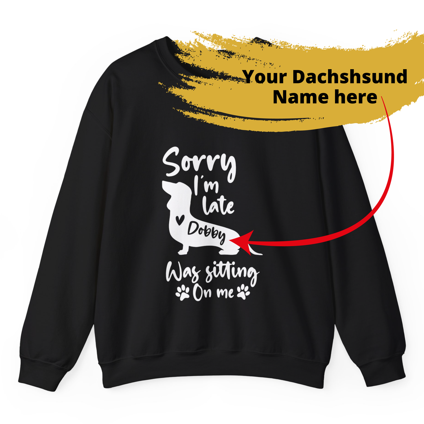 Sudadera personalizada con nombre de perro salchicha - Sudadera unisex 