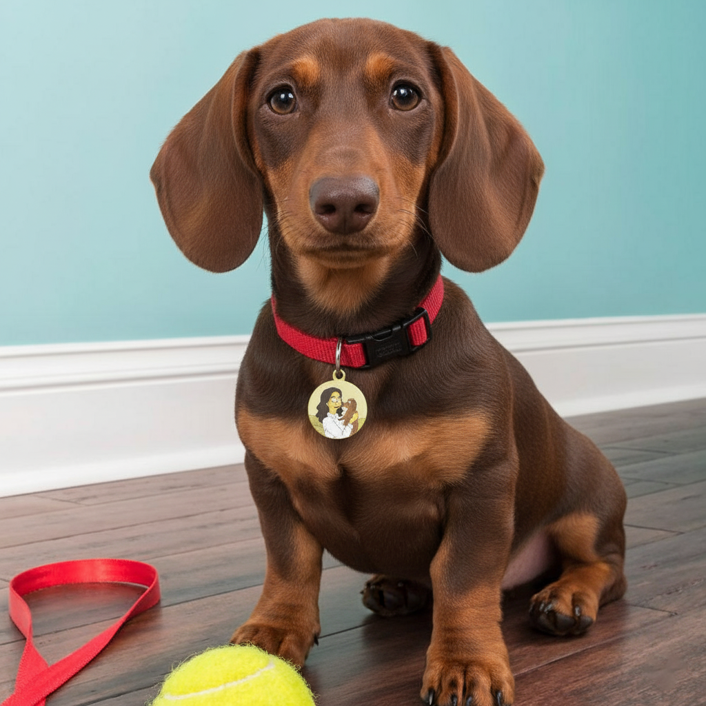 Elsa - Custom Dachshund Tag | Double-Sided ID