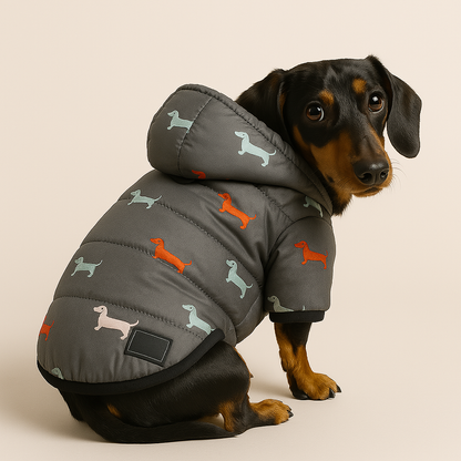 Chaqueta impermeable de abrigos de invierno Dachshund