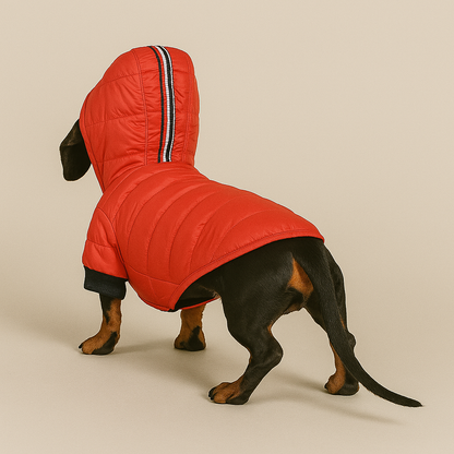 DachChic Fashion Chaqueta acolchada con diseño de perro salchicha