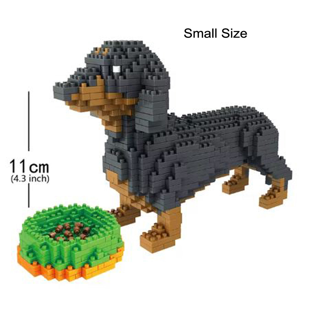 Dachshund Micro Building Blocks Animal Set