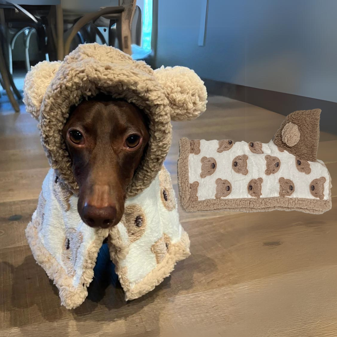 www.doxie.us-Cozy-Dachshund-Bear-Hooded-Cape-Cloak