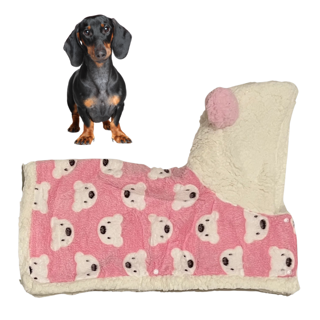 www.doxie.us-Cozy-Dachshund-Bear-Hooded-Cape-Cloak