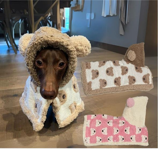 www.doxie.us-Cozy-Dachshund-Bear-Hooded-Cape-Cloak