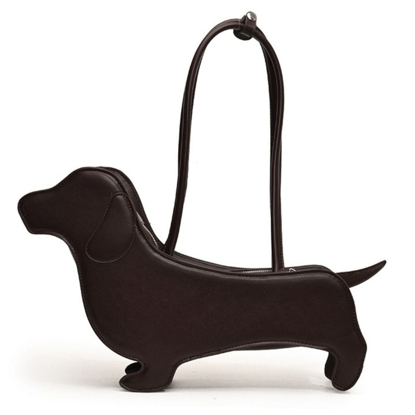 www.doxie.us-Dachshund-Shaped-Single-Shoulder-Handbag-black