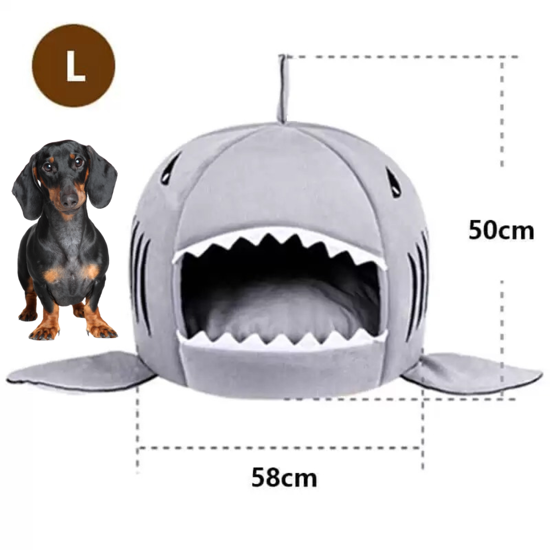 www.doxie.us-Doxie-Shark-Bed-Unique-Shark-Design-for-Ultimate-Dachshund-Comfort