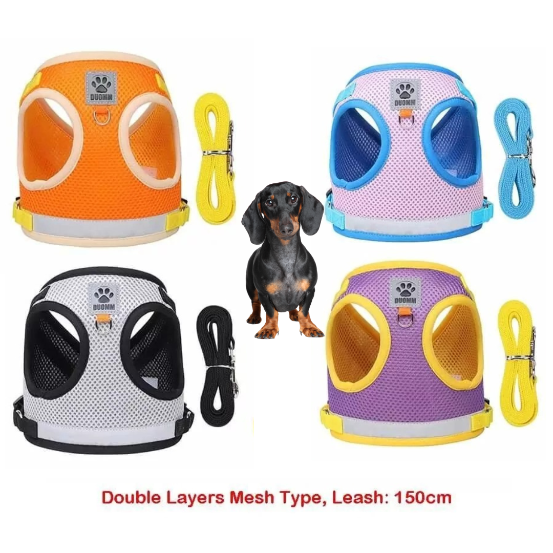 www.doxie.us-ShinePup-Dachshund-Reflective-Harness-with-Leash