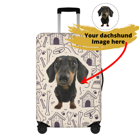 Funda de equipaje personalizada con imagen de Dachshund