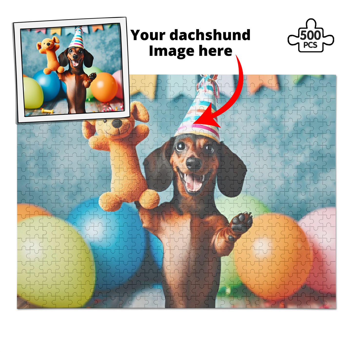 Puzzle personalizado con imagen de Perro Salchicha - Puzzle