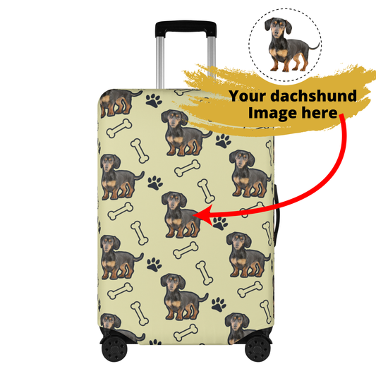 Funda de equipaje personalizada con imagen de Dachshund