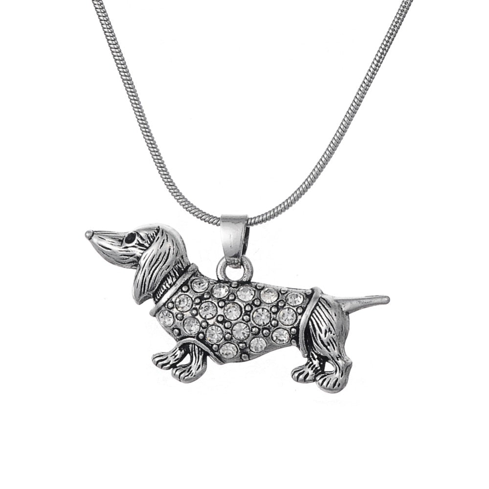 Dachshund Chain Necklace Silver Plated Jewelry - Dachshund shop.jpg