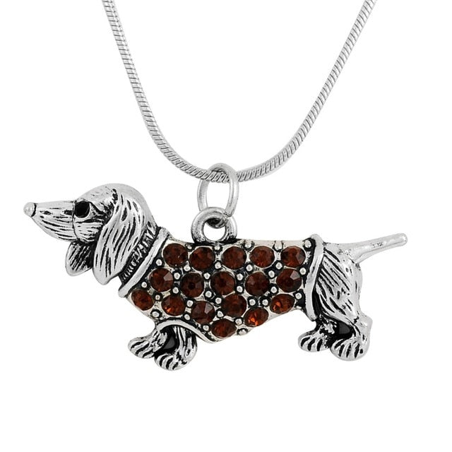 Dachshund Chain Necklace Silver Plated Jewelry - Dachshund shop.jpg