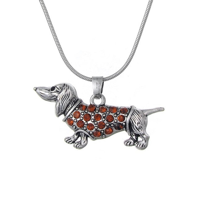 Dachshund Chain Necklace Silver Plated Jewelry - Dachshund shop.jpg