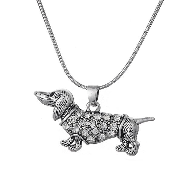 Dachshund Chain Necklace Silver Plated Jewelry - Dachshund shop.jpg