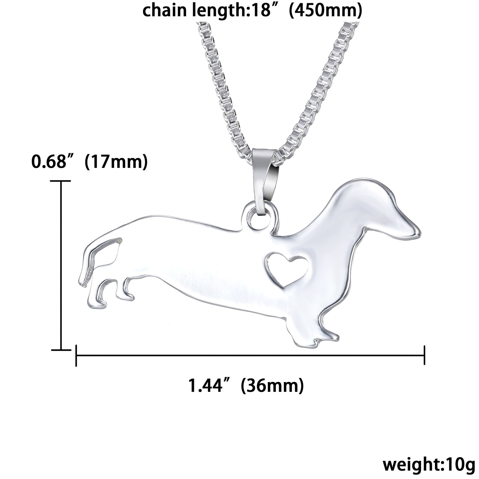 Dachshund Necklace Sterling Silver - Dachshund shop.jpg