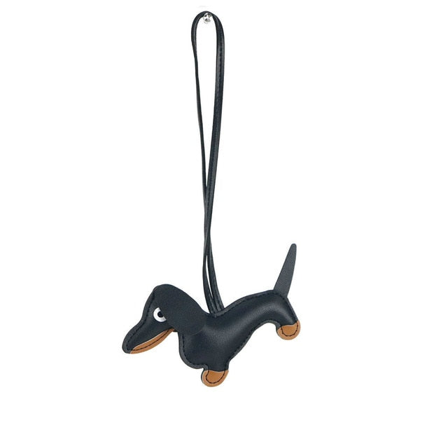 Llavero de cuero PU Dachshund I accesorios para llaveros