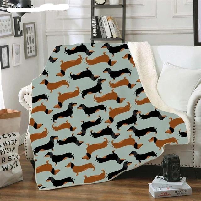 Dachshund Fleece Blanket for Beds - Dachshund Shop.jpg