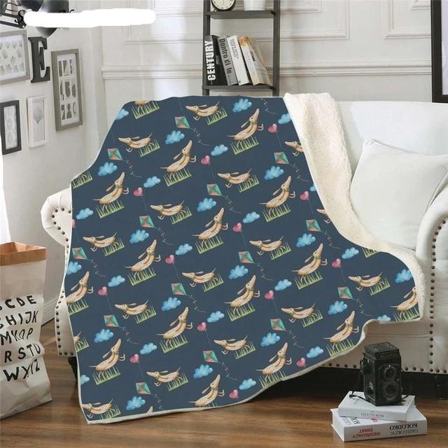 Dachshund Fleece Blanket for Beds - Dachshund Shop.jpg