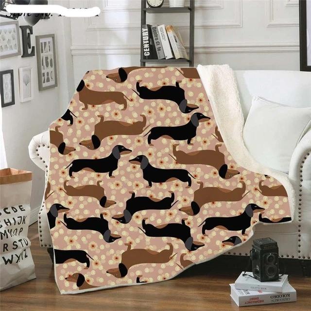 Dachshund Fleece Blanket for Beds - Dachshund Shop.jpg