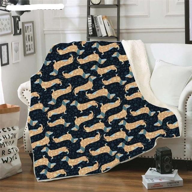 Dachshund Fleece Blanket for Beds - Dachshund Shop.jpg