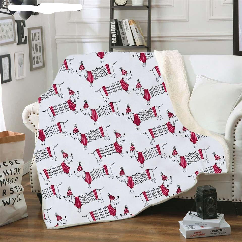 Dachshund Fleece Blanket for Beds - Dachshund Shop.jpg