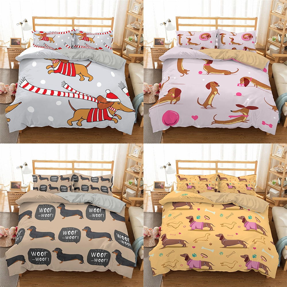 Dachshund Duvet Cover Stylish Bedding Set - Dachshund Shop.jpg