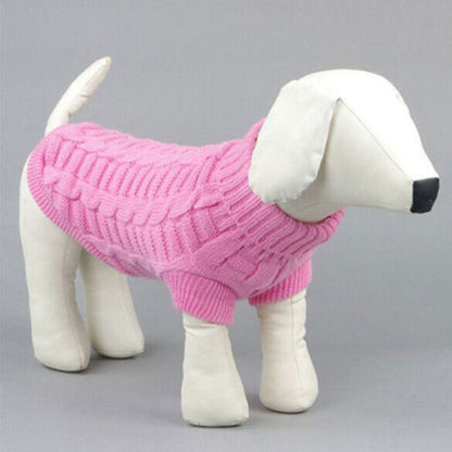Cable-knit turtleneck winter sweater for dachshunds, view 9